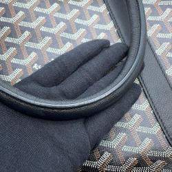 Goyard Black Goyardine Canvas and Leather Tote Bag