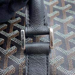 Goyard Black Goyardine Canvas and Leather Tote Bag