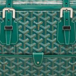 Pre Owned Goyard Green Goyardine Coated Canvas and Leather Ambassade PM Briefcase