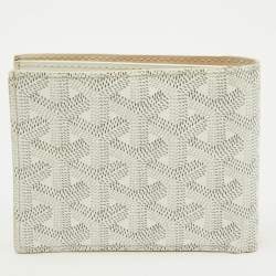 Pre Owned محفظة جويا رد فيكتوري كانفاس مقوى جوياردين أبيض بطيتين