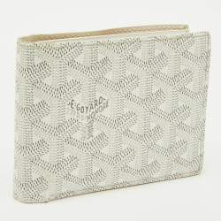 Pre Owned محفظة جويا رد فيكتوري كانفاس مقوى جوياردين أبيض بطيتين