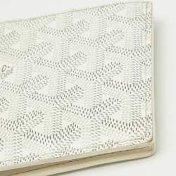 Pre Owned محفظة جويا رد فيكتوري كانفاس مقوى جوياردين أبيض بطيتين