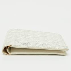 Pre Owned محفظة جويا رد فيكتوري كانفاس مقوى جوياردين أبيض بطيتين