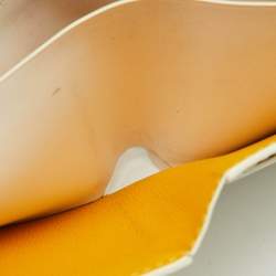 Pre Owned محفظة جويا رد فيكتوري كانفاس مقوى جوياردين أبيض بطيتين