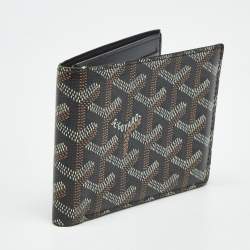 Pre Owned Goyard Black Goyardine Coated Canvas Victoire Bifold Wallet