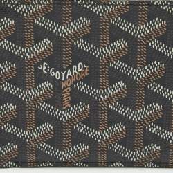 Pre Owned Goyard Black Goyardine Coated Canvas Victoire Bifold Wallet