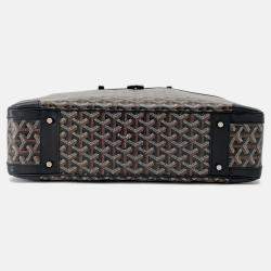 Pre Owned Goyard Ambasard Black Pvc Leather Size Mm
