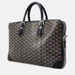 Pre Owned Goyard Ambasard Black Pvc Leather Size Mm