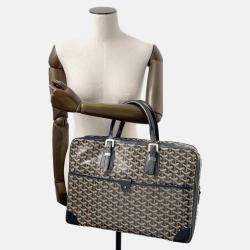 Pre Owned Goyard Ambasard Black Pvc Leather Size Mm