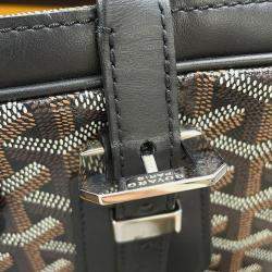 Pre Owned Goyard Ambasard Black Pvc Leather Size Mm