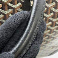 Pre Owned Goyard Ambasard Black Pvc Leather Size Mm