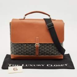 مملوكة مسبقًا Goyard Brown Goyardine Coated Canvas and Leather Citadin Messenger Bag