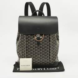 Pre Owned حقيبة ظهر جويارد ألپين جويارديان كانفاس مقوى وجلد سوداء MM