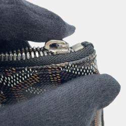 Pre Owned Goyard Senna MM Black PVC Leather Clutch Bag