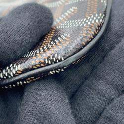 Pre Owned Goyard Senna MM Black PVC Leather Clutch Bag