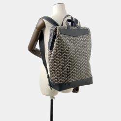 Pre Owned Goyard Sisal Bread Backpack Black Pvc Size MM