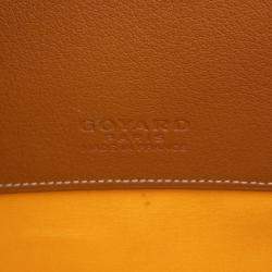 Pre Owned Goyard Senna Clutch Bag Black/Natural senat Pvc Leather Size Mm
