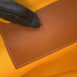 Pre Owned Goyard Senna Clutch Bag Black/Natural senat Pvc Leather Size Mm