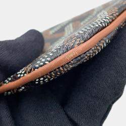 Pre Owned Goyard Senna Clutch Bag Black/Natural senat Pvc Leather Size Mm