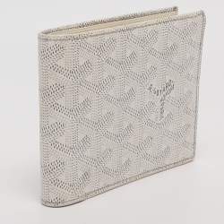 Pre Owned Goyard Saint Florentin White Goyardine Coated Canvas Wallet