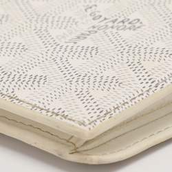 Pre Owned Goyard Saint Florentin White Goyardine Coated Canvas Wallet
