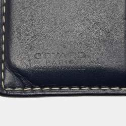 Pre Owned Goyard Saint Marc Navy Blue Goyardine Coated Canvas Card Holder