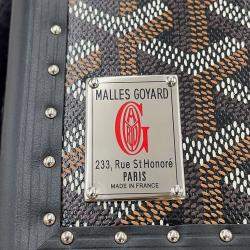 Pre Owned Goyard Joux Watch Trunk For 6 Watches Black Pvc Leather