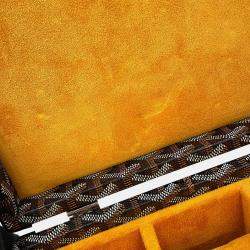 Pre Owned Goyard Joux Watch Trunk For 6 Watches Black Pvc Leather