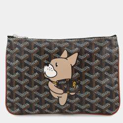 Pre Owned حقيبة جويارد مارك كورج فن أسود/بني PVC حجم بي إم