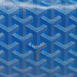 Pre Owned Goyard Boeing 25 Trousse Blue Goyardine Coated Canvas Pouch