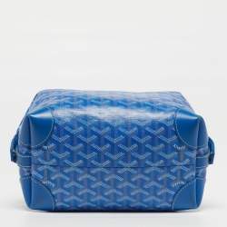 Pre Owned Goyard Boeing 25 Trousse Blue Goyardine Coated Canvas Pouch