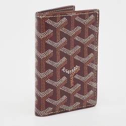 Pre Owned محفظة بطاقات جويارد سان بيير كانفاس جوياردين مقوى بني ثنائية الطي