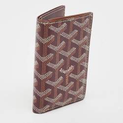 Pre Owned محفظة بطاقات جويارد سان بيير كانفاس جوياردين مقوى بني ثنائية الطي