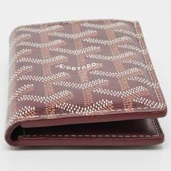 Pre Owned محفظة بطاقات جويارد سان بيير كانفاس جوياردين مقوى بني ثنائية الطي