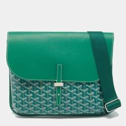 مملوكة مسبقًا Goyard Coursier Green Goyardine Coated Canvas and Leather Messenger Bag