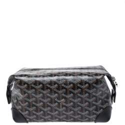 Goyard Black Goyardine Coated Canvas Boeing 25 Trousse Bag