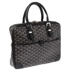 Goyard Black Goyardine Canvas and Leather Ambassade PM Briefcase