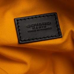 Pre Owned Goyard Black Goyardine Coated Canvas and Leather Boeing 25 Trousse Clutch