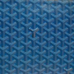 Goyard Blue Goyardine Coated Canvas Zip Pouch