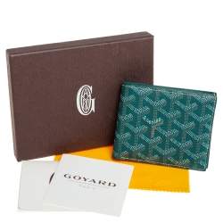 Pre Owned Goyard Green Goyardine Coated Canvas Victoire Bifold Wallet