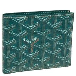 Pre Owned Goyard Green Goyardine Coated Canvas Victoire Bifold Wallet