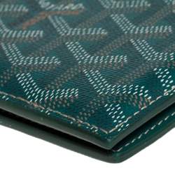 Pre Owned Goyard Green Goyardine Coated Canvas Victoire Bifold Wallet