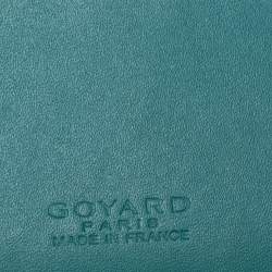 Pre Owned Goyard Green Goyardine Coated Canvas Victoire Bifold Wallet