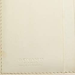 Pre Owned Goyard White Goyardine Coated Canvas Saint Marc Bifold Card Holder
