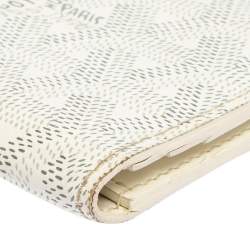 Pre Owned Goyard White Goyardine Coated Canvas Saint Marc Bifold Card Holder