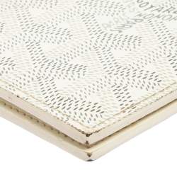 Pre Owned Goyard White Goyardine Coated Canvas Saint Marc Bifold Card Holder