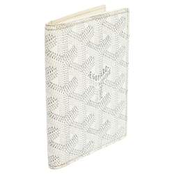 Pre Owned Goyard White Goyardine Coated Canvas Saint Marc Bifold Card Holder