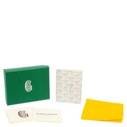 Pre Owned Goyard White Goyardine Coated Canvas Saint Marc Bifold Card Holder