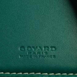Pre Owned Goyard Green Goyardine Coated Canvas Saint Pierre Bifold Card Holder