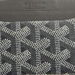 Pre Owned حافظة بطاقات غويارد سان سولبيس كانفاس مقوى نقوش غوياردين رصاصي